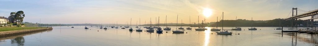 View over the river Tamar promoting the company Tamar Health